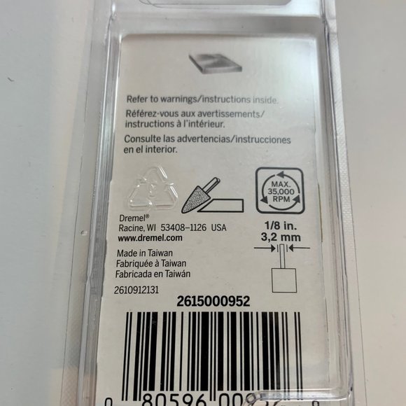 Grinding Stone 1/8 Inch #952 NIB 080596009526 DREMEL **NEW** - Picture 2 of 2